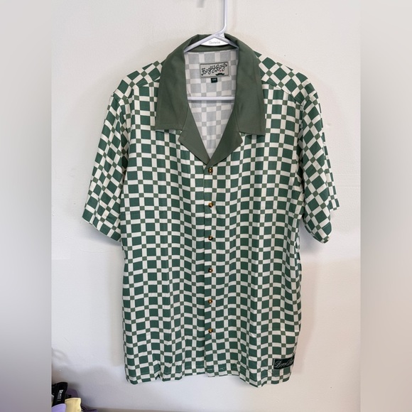Bogey Boys Other - Bogey Boys Green Tile Short Sleeve Button Up Shirt Size Small